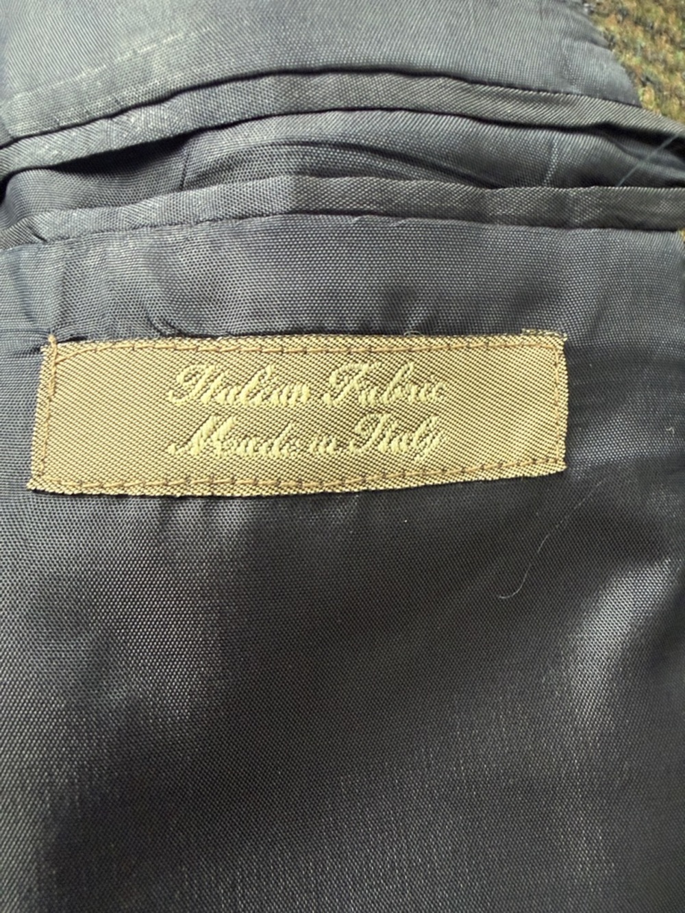 Vintage Le Collezioni Structure Green, Brown, Navy Sport Blazer with Navy Lining - Picture 8 of 10